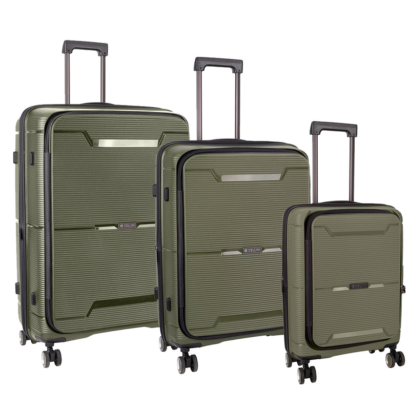 Cellini IPAK 3 Piece Luggage Set – Army Green