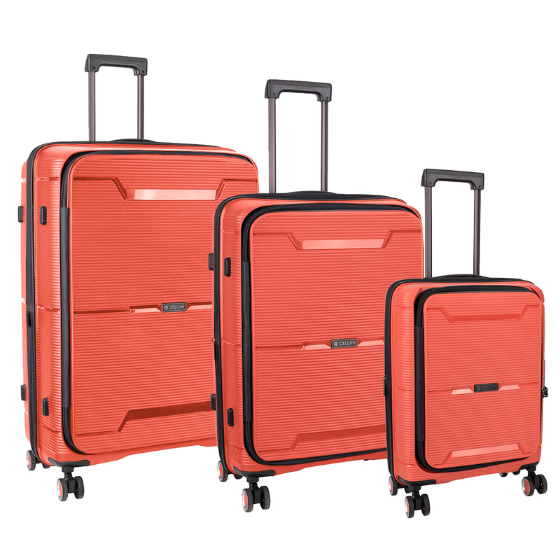 Cellini IPAK 3 Piece Luggage Set – Coral