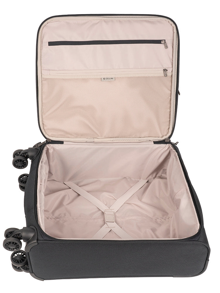 Cellini Destiny Carry On 4 Wheel Trolley Case Black