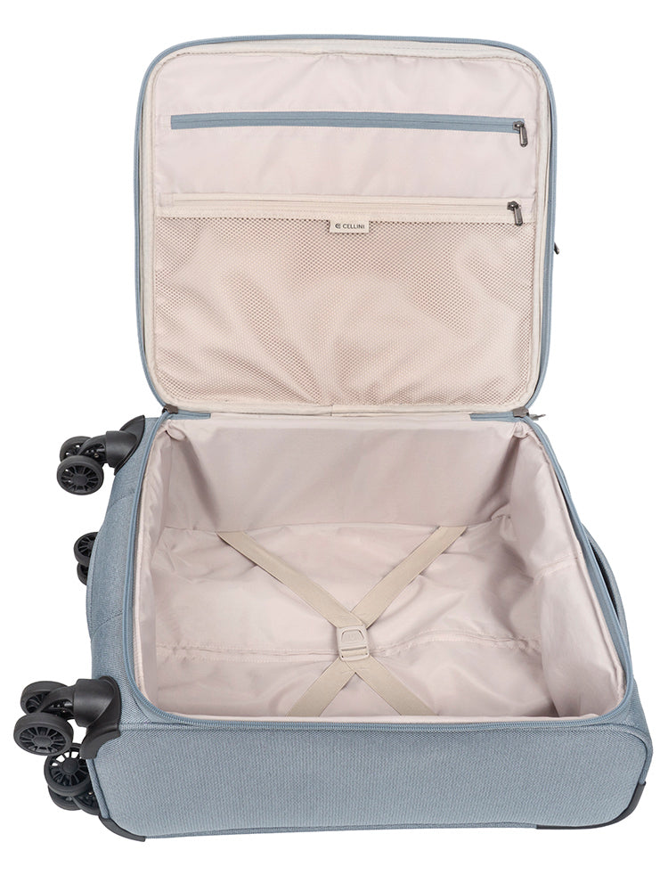 Cellini Destiny Carry On 4 Wheel Trolley Case Blue