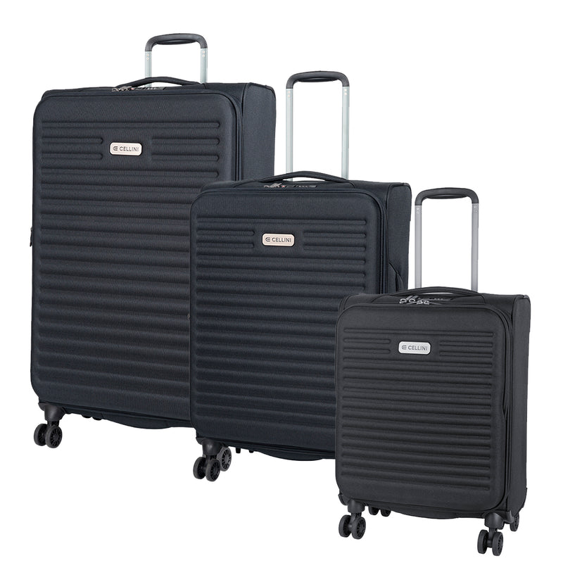 Cellini Destiny 3 piece luggage set Black