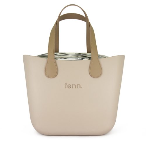 Fenn Original Collection – Sand – Pattern 45 Inner – Gold Zip – Light Tan Flat Microfibre Handle