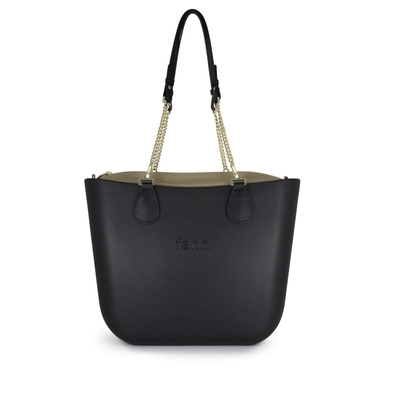 Fenn Original Collection – Black – Stone Inner – Gold Zip – Black/ Gold Chain
