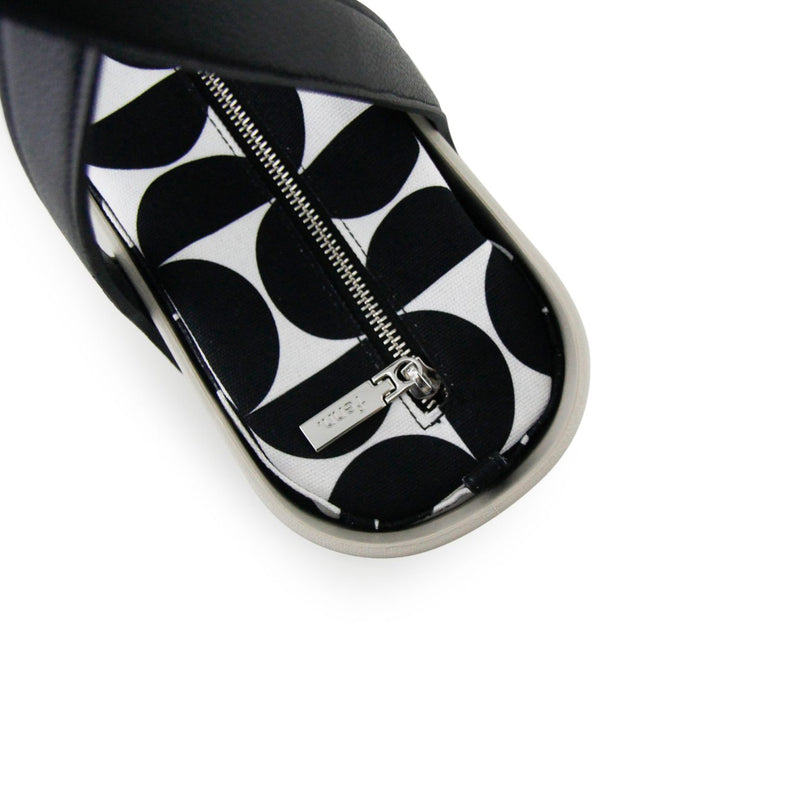 Fenn Original Collection – Mushroom – Pattern Inner – Silver Zip – Black Flat Handle