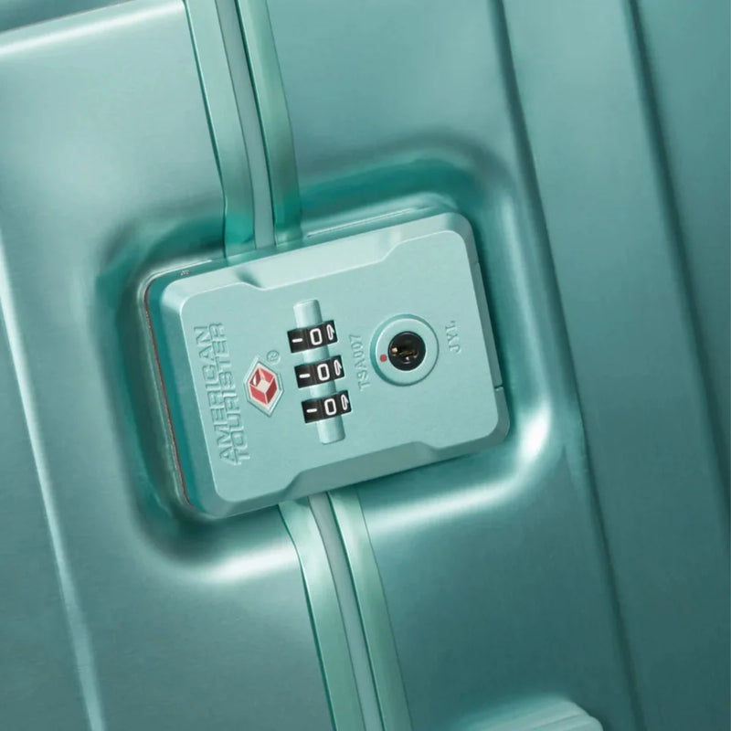 American Tourister  Soundbox Alu Travel Sets  Dusty Turquoise