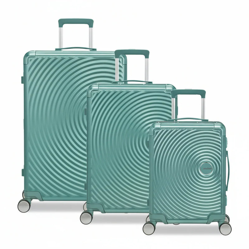 American Tourister  Soundbox Alu Travel Sets  Dusty Turquoise