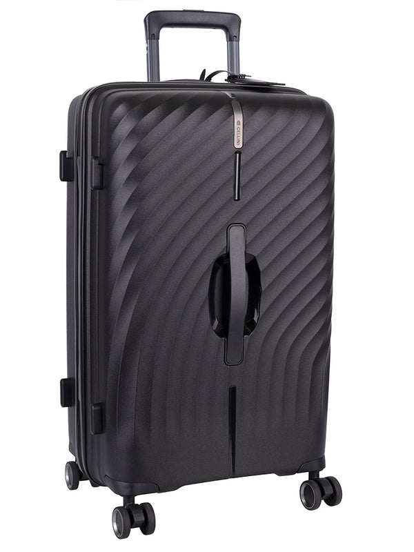 Cellini Xpedition Medium 4 Wheel Trolley Trunk Black