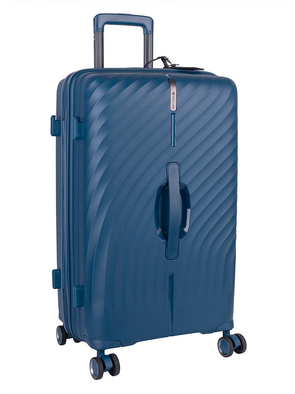 Cellini Xpedition Medium 4 Wheel Trolley Trunk Navy