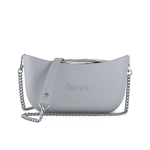 Fenn Classic Collection – Grey – Pattern 45 Inner – Silver Zip – Silver Chain Handle