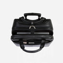 Brando Leather Laptop Trolley Bag Black