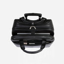 Brando Winchester 17" Leather Laptop Bag On Wheels  Black