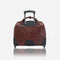 Brando Winchester 17" Leather Laptop Bag On Wheels , Brown