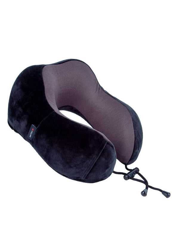 Cellini Accessories Roll-Up Memory Foam Travel Pillow Black