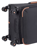 Cellini Monte Carlo Medium 4 Wheel Trolley Case Black