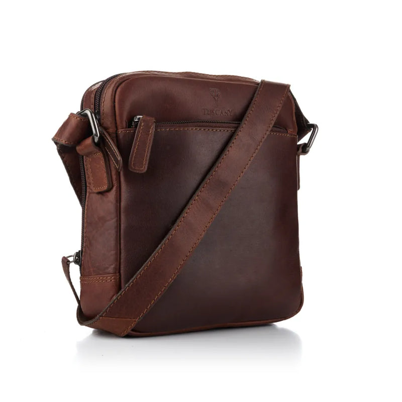 Tuscany Enzo – Compact Crossbody Organiser, Brown