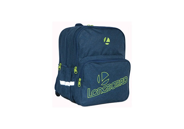 Longboard 3 Division Compartment School Bag/Backpack Navy