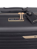Cellini Allure Hardshell Medium 4 Wheel Trolley Case Black