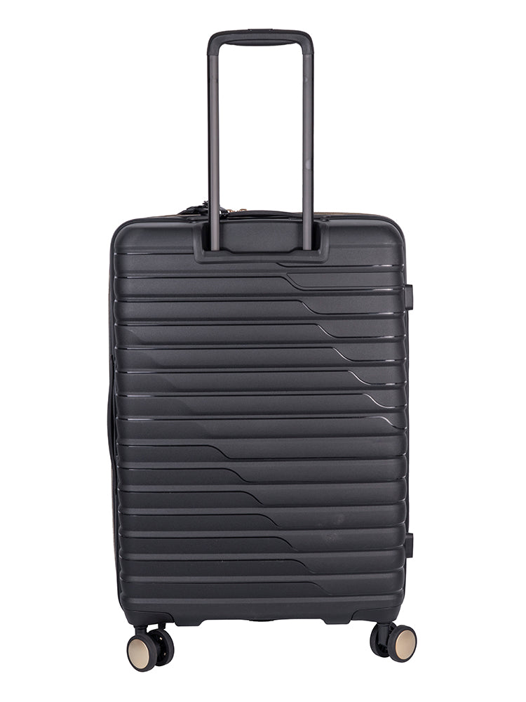 Cellini Allure Hardshell Medium 4 Wheel Trolley Case Black
