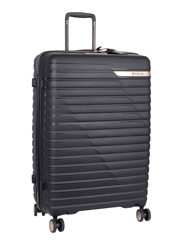 Cellini Allure Hardshell Large 4 Wheel Trolley Case Black