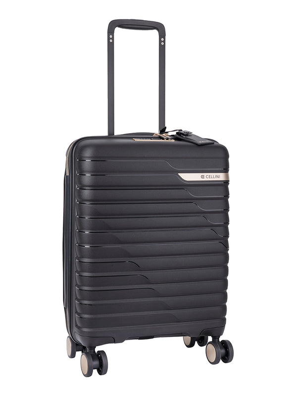 Cellini Allure Hardshell 4 Wheel Carry On Trolley Black