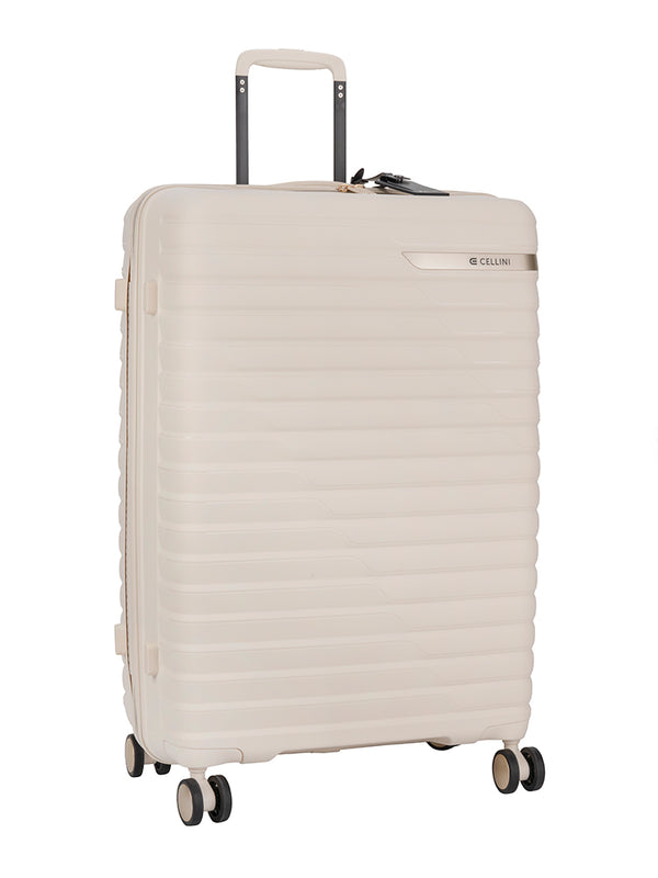 Cellini Allure Hardshell Large 4 Wheel Trolley Case White