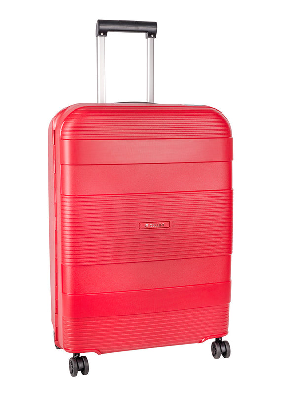 Cellini Safetech Medium 65cm 4 Wheel Trolley Case Red
