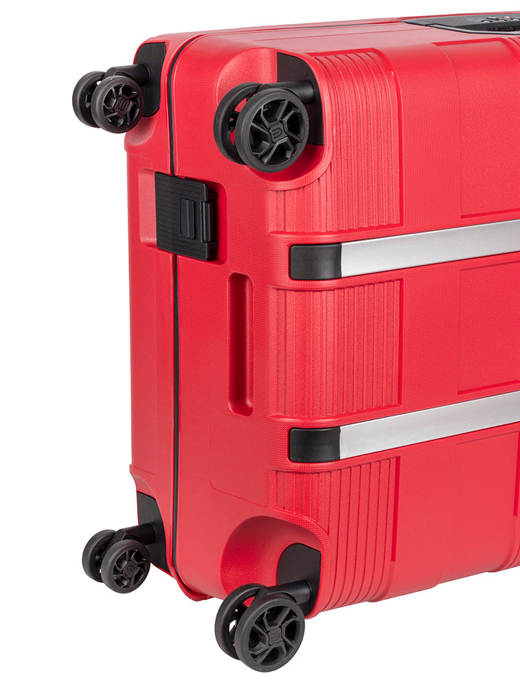 Cellini Safetech Medium 65cm 4 Wheel Trolley Case Red