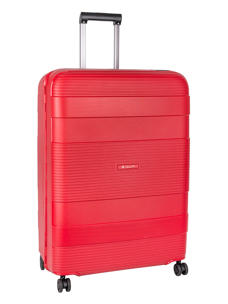 Cellini Safetech Large 75cm 4 Wheel Trolley Case Red