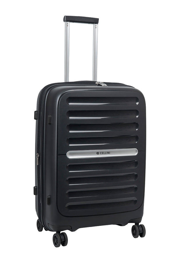 Cellini Nitro Medium 4 Wheel Trolley Case Black