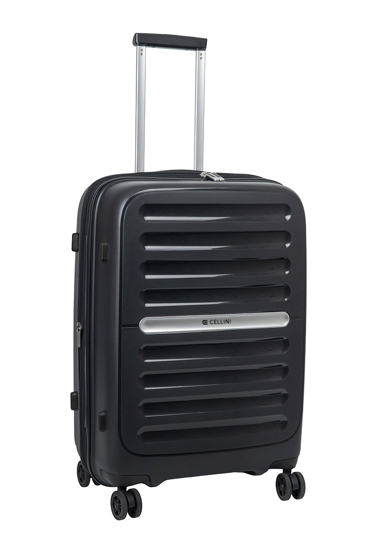 Cellini Nitro Medium 4 Wheel Trolley Case Black