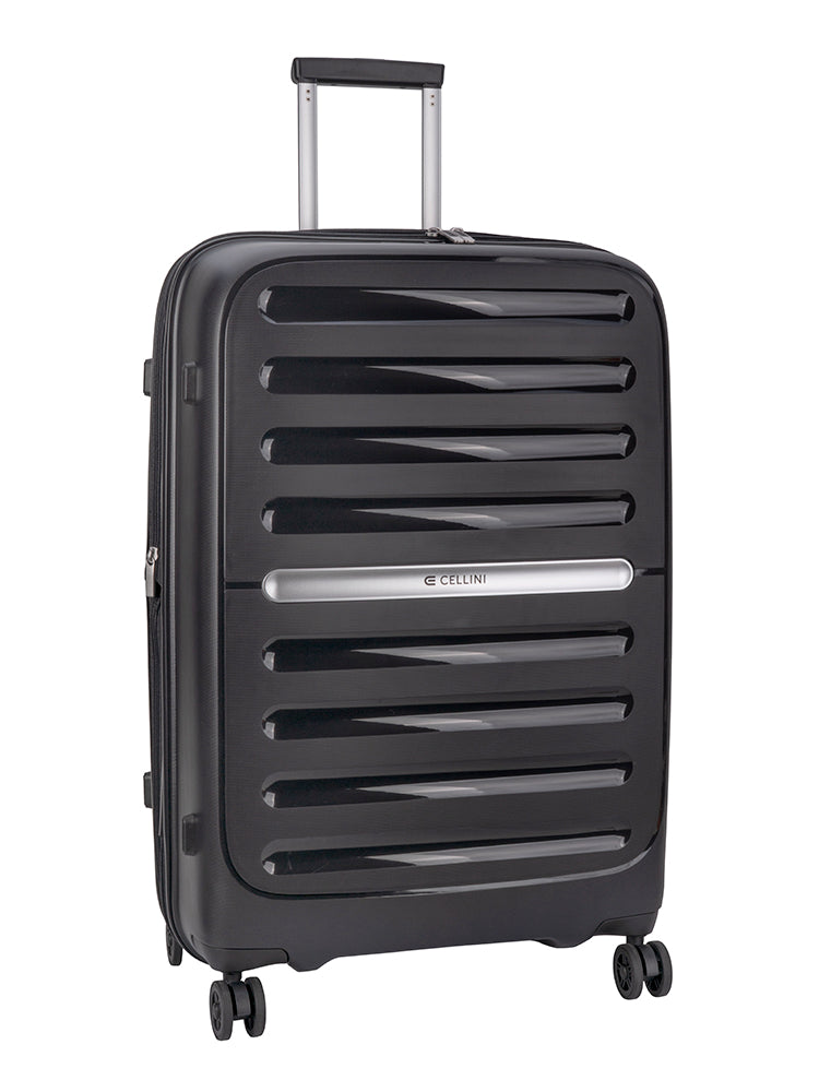 Cellini Nitro Large 4 Wheel Trolley Case Black