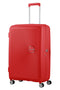 American Tourister Soundbox 4-wheel 77cm large Spinner Expandable suitcase Coral Red