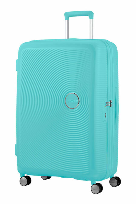 American Tourister Soundbox 4-wheel 77cm large Spinner Expandable suitcase  Poolside Blue