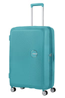 American Tourister Soundbox 4-wheel 77cm large Spinner Expandable suitcase  Poolside Blue