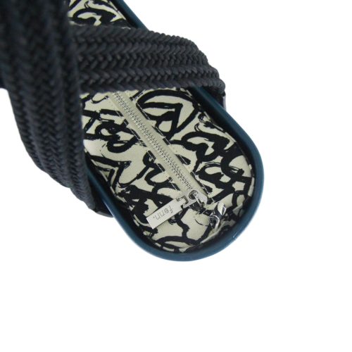 Fenn Petite – Storm – Pattern 48 Inner – Silver Zip – Black Woven Handle