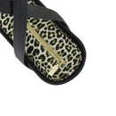 Fenn Petite – Black – Pattern 10 inner – gold zip – black flat microfibre handle