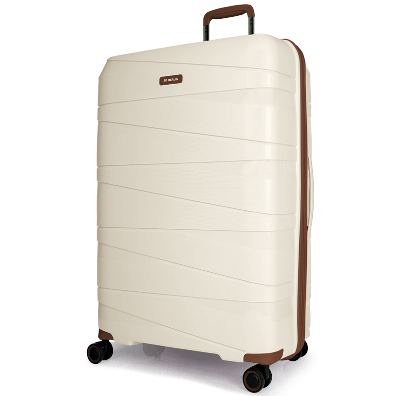 BG Berlin TED Collection Large Beige with Brown Trim