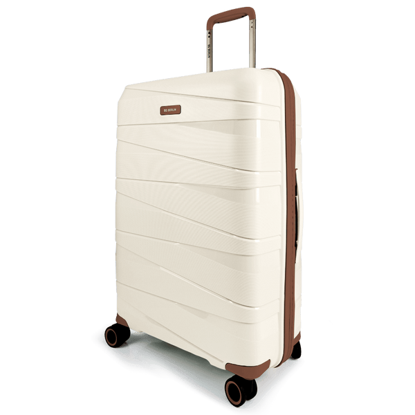 BG Berlin TED Collection Medium Beige with Brown Trim