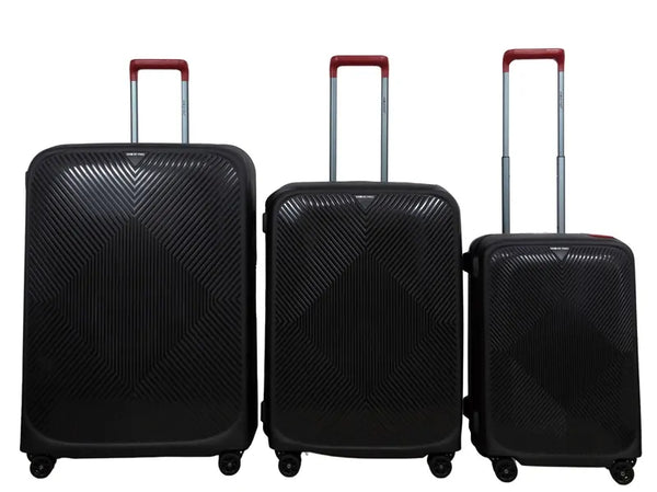 Gino De Vinci Brezza Spinner Collection 3 piece Black