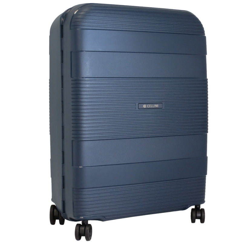 Cellini Safetech Medium 65cm 4 Wheel Trolley Case Navy