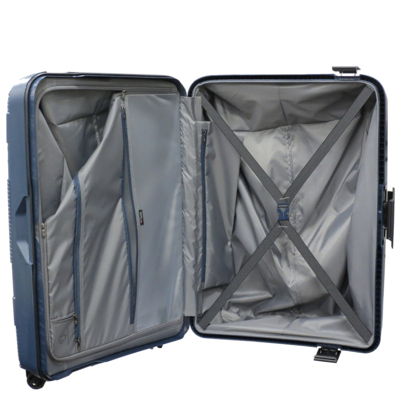 Cellini Safetech Large 75cm 4 Wheel Trolley Case Rock Navy