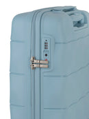 ELLE 4 Wheel Carry On Trolley Case Pastel Blue