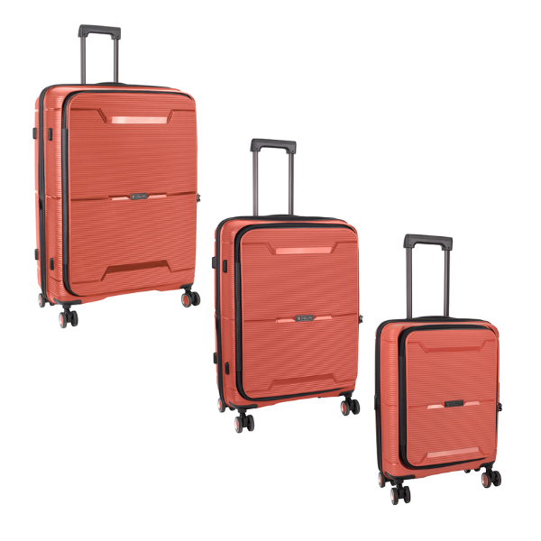 Cellini IPAK 3 Piece Luggage Set – Coral