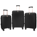Evolution New Kirstenbosch 3 Piece Luggage Set Black