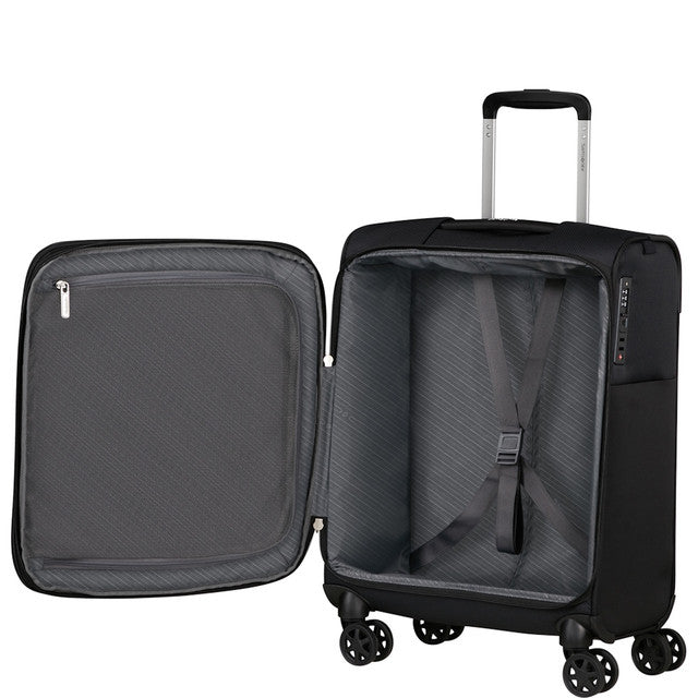 Samsonite Base Breeze 4 Wheel Exp Cabin Suitcase - 55cm Black