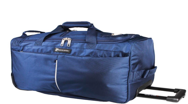 Pierre Cardin 56cm Small Duffel Bag On Wheels with Backpack Straps Navy