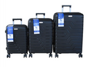 Unbreakable Travel Luggage 3 Piece Suitcases Spinner - Black