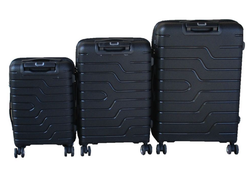 Unbreakable Travel Luggage Piece Suitcases Spinner Black