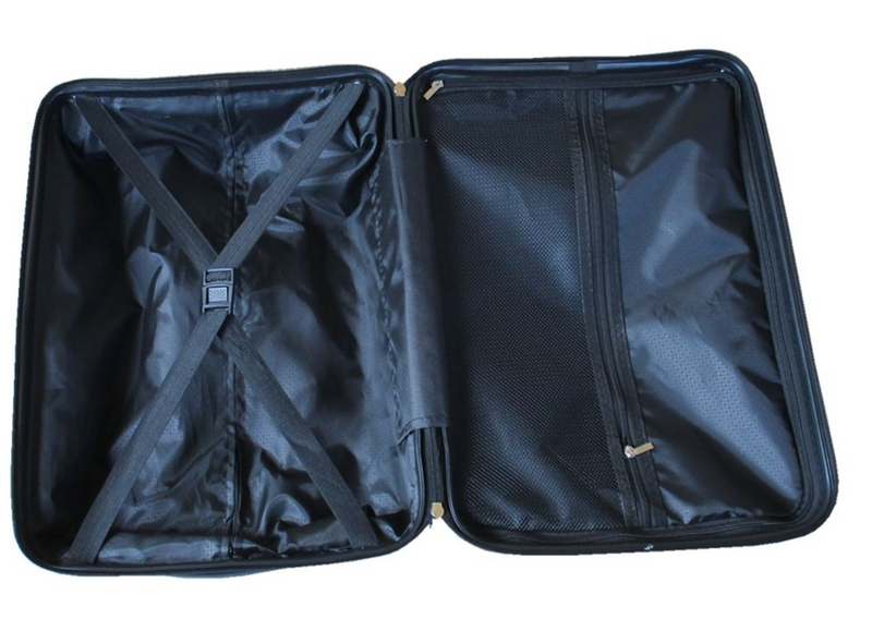 Unbreakable Travel Luggage 3 Piece Suitcases Spinner - Black