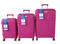 Unbreakable Travel Luggage 3 Piece Suitcases Spinner - Hot Pink